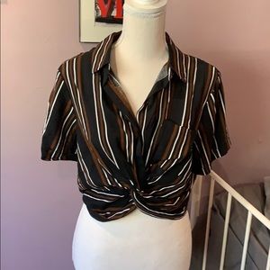Black striped top